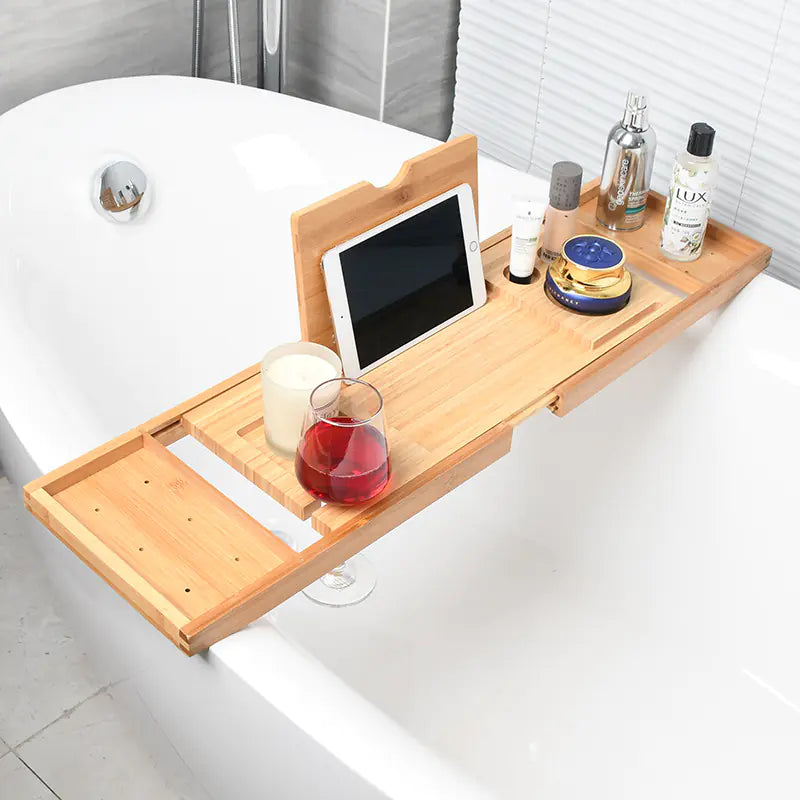 Luxury Bamboo Bathtub Caddy Tray (Expandable)