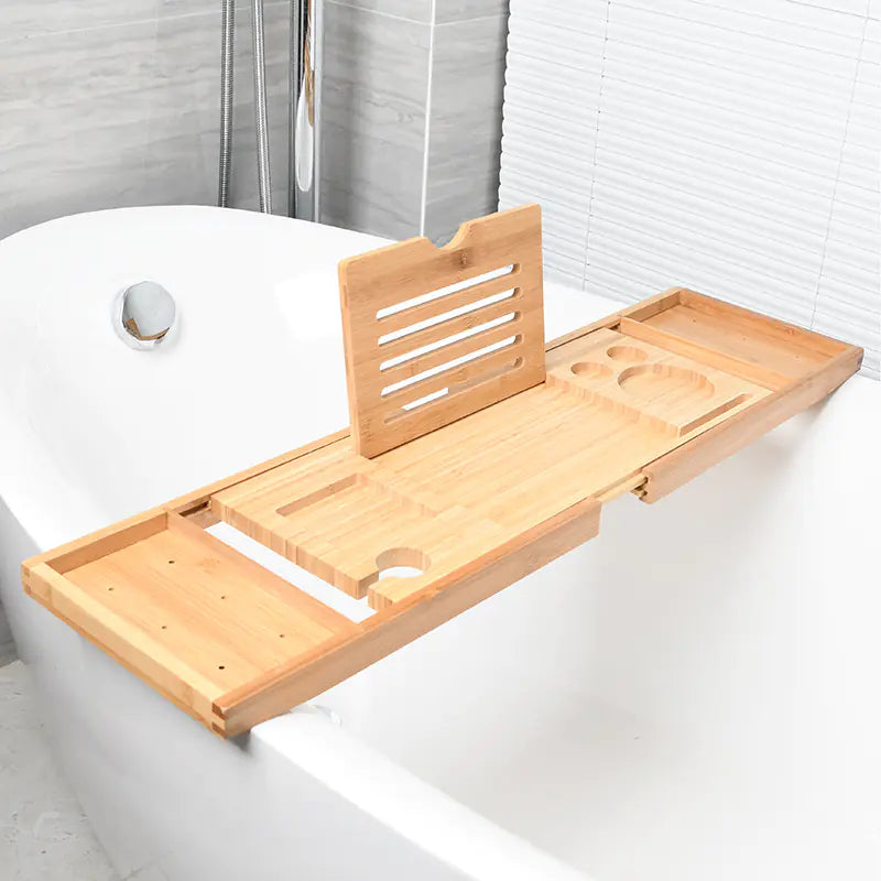 Luxury Bamboo Bathtub Caddy Tray (Expandable)