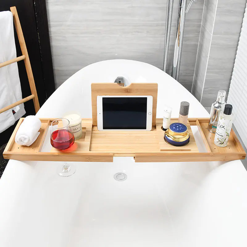 Luxury Bamboo Bathtub Caddy Tray (Expandable)