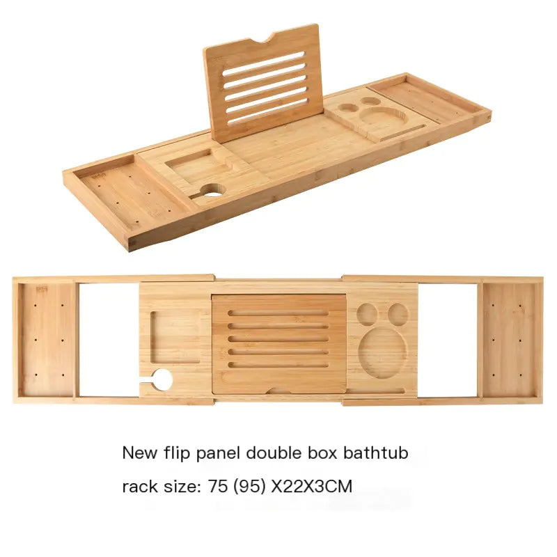 Luxury Bamboo Bathtub Caddy Tray (Expandable)