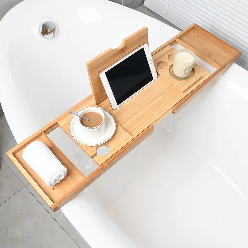 Luxury Bamboo Bathtub Caddy Tray (Expandable)